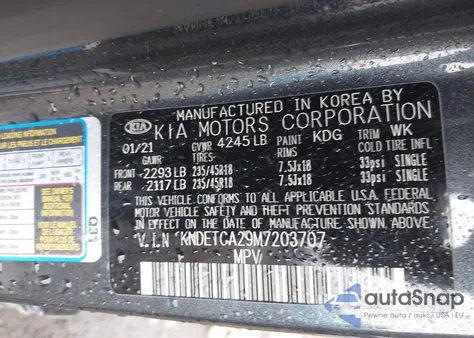 2021 Kia Seltos Sx Turbo из США, поврежденный, VIN KNDETCA29M7203707